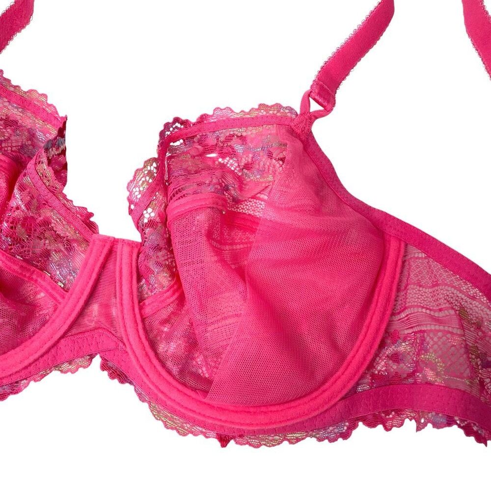 Wacoal Embrace Lace Underwire Bra Size 36D pink - Picture 8 of 8